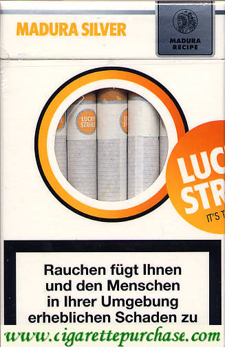 Lucky Strike Madura Silver hard box cigarettes